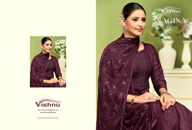 Nagina Vol 2 By Vishnu Chinon Designer Dress Material Suppliers In India